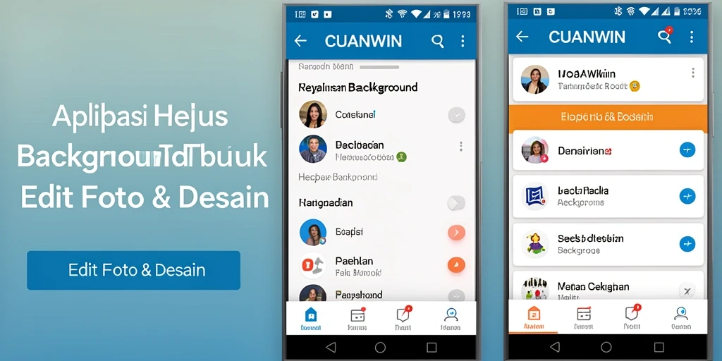 Tampilan antarmuka aplikasi CUANWIN untuk penghapusan latar belakang.
