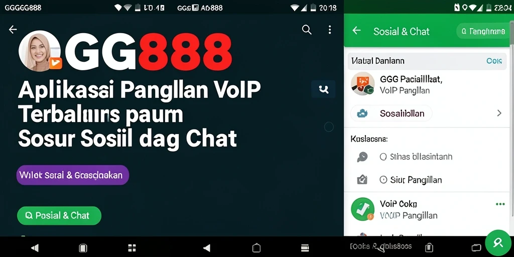 Tampilan antarmuka GGG888 yang ramah pengguna dalam fungsi VoIP Panggilan.