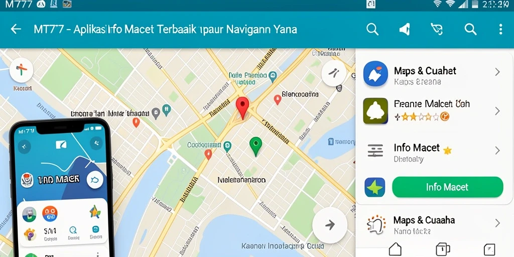 Tampilan antarmuka MT777 menampilkan informasi lalu lintas secara jelas.