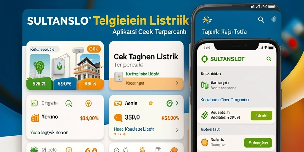 Tampilan antarmuka aplikasi SULTANSLOT untuk cek tagihan listrik.